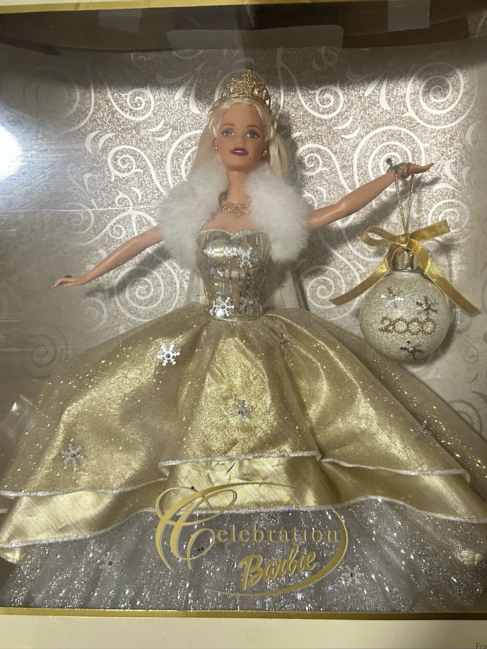 Hallmark Gold and White Celebration Holiday Barbie